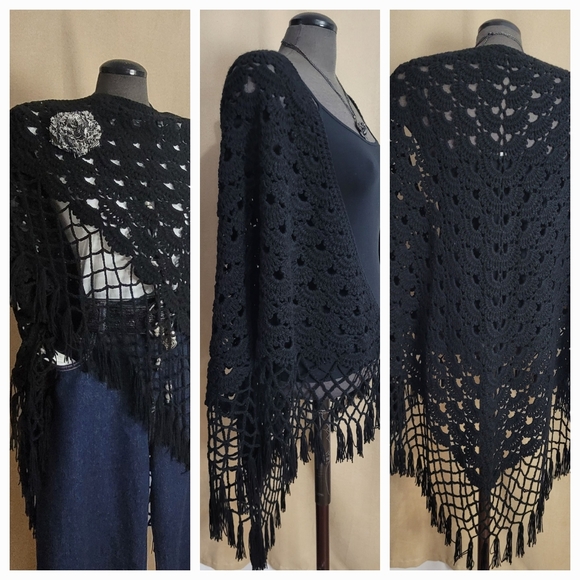Crochet Sweater Shawl / OS - Picture 5 of 6